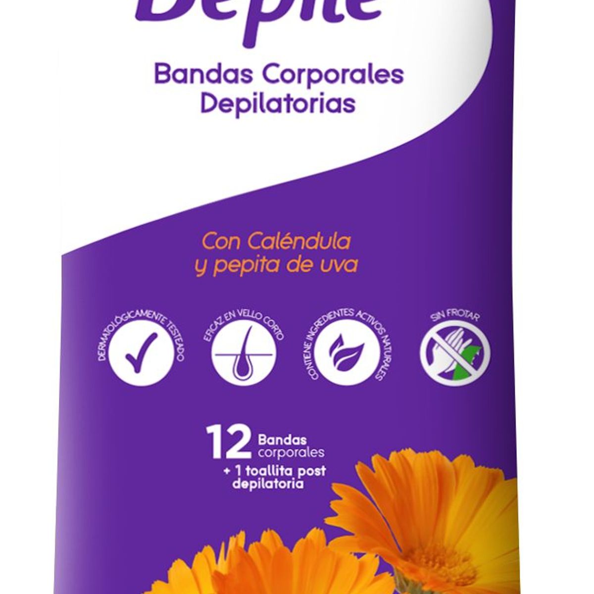 DEPILE - Bandas Depilatorias Corporal Depilé Caléndula Empaque 12 Und