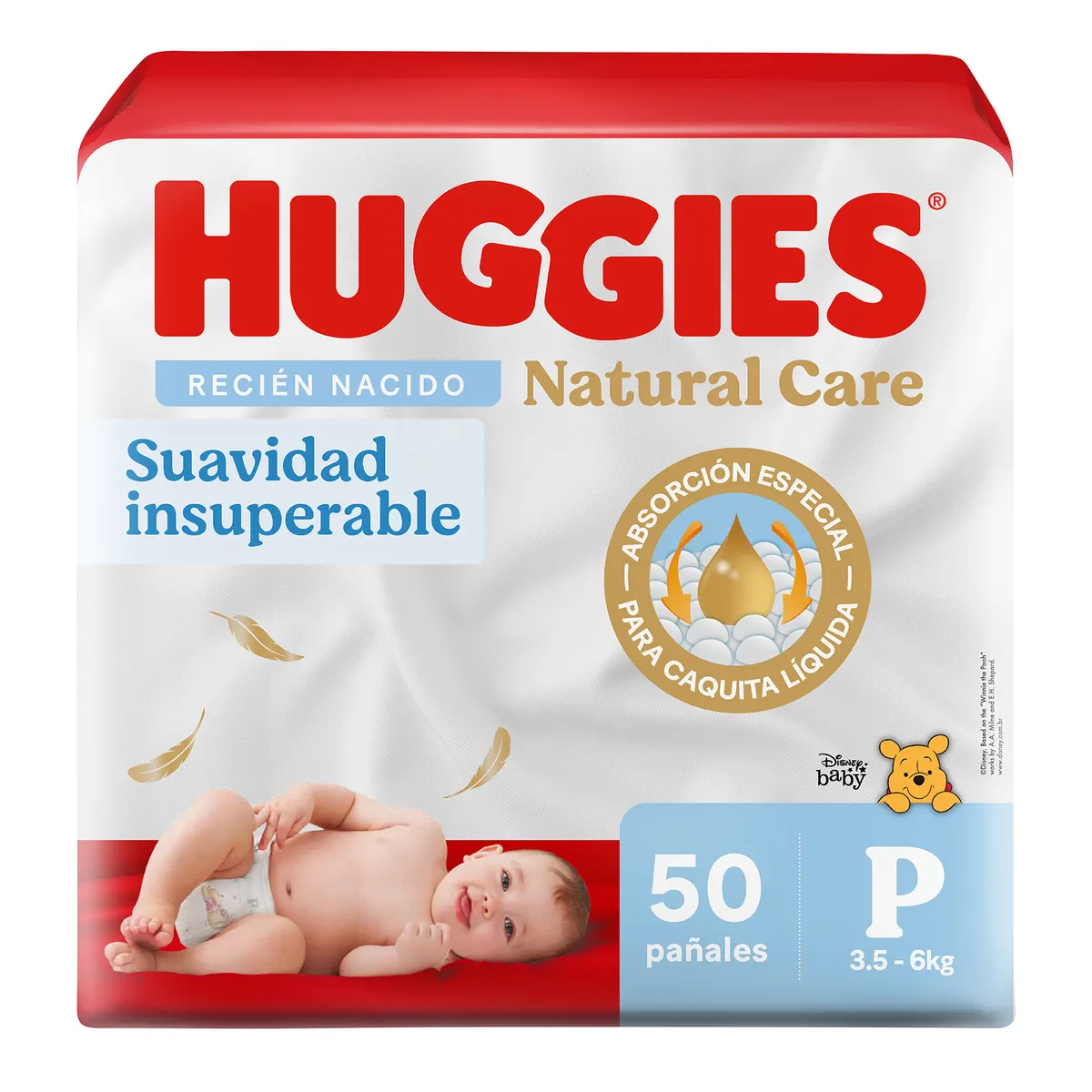 HUGGIES - Pañales Huggies Natural Care Talla P Empaque 50 Und