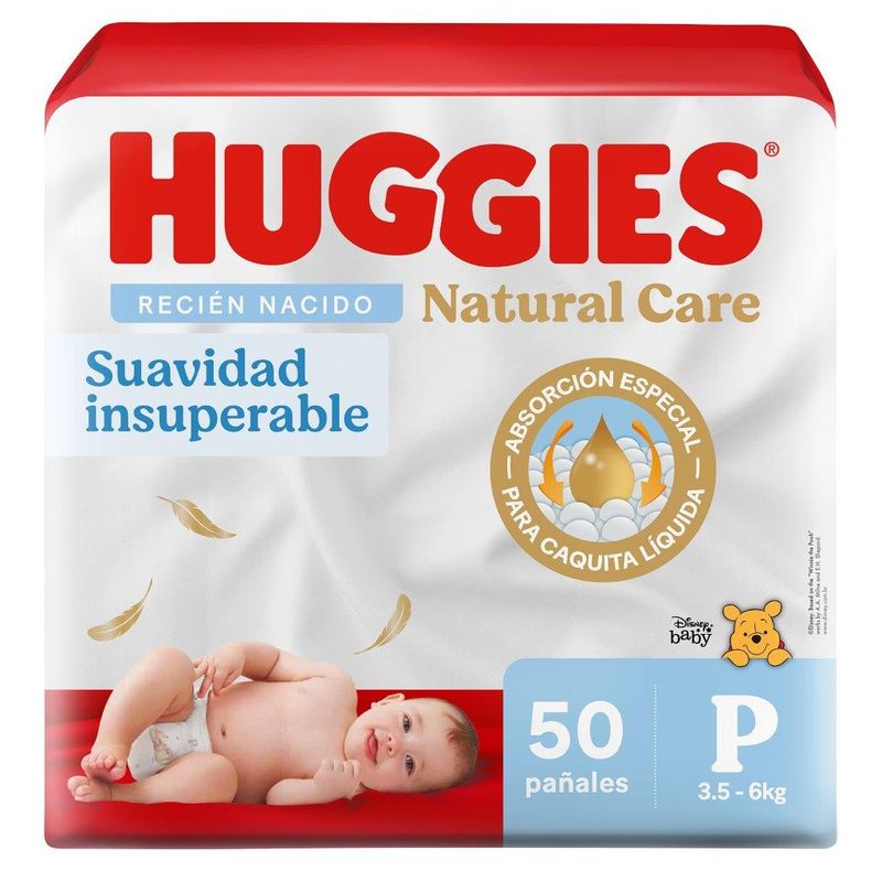 HUGGIES - Pañales Huggies Natural Care Talla P Empaque 50 Und