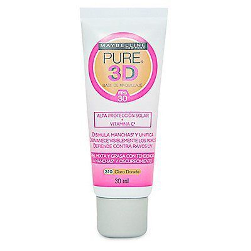 MAYBELLINE - Base Pure 3D Claro Dorado