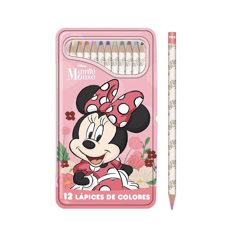 Colores Artesco Largos Minnie Mouse Lata 12 Und | Tottus Perú