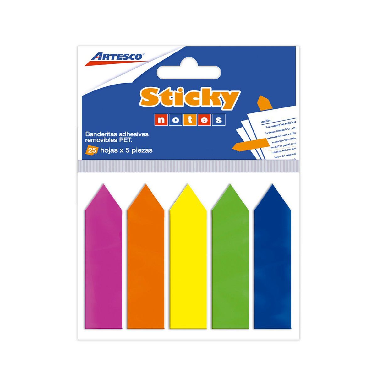 ARTESCO - Banderitas Adhesivas Artesco Forma Flecha Empaque 25 Und