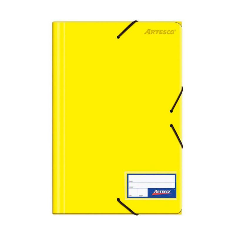 ARTESCO - Folder C/Liga Plastic Color Ent Amarillo