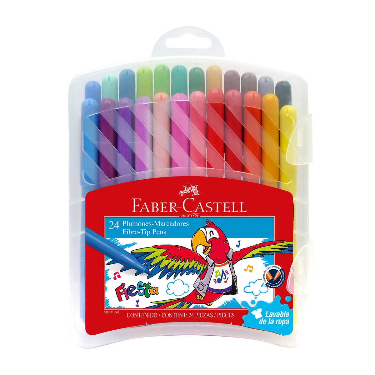 FABER CASTELL - Plumones Faber Castell Fiesta 45 Estuche 24 Und