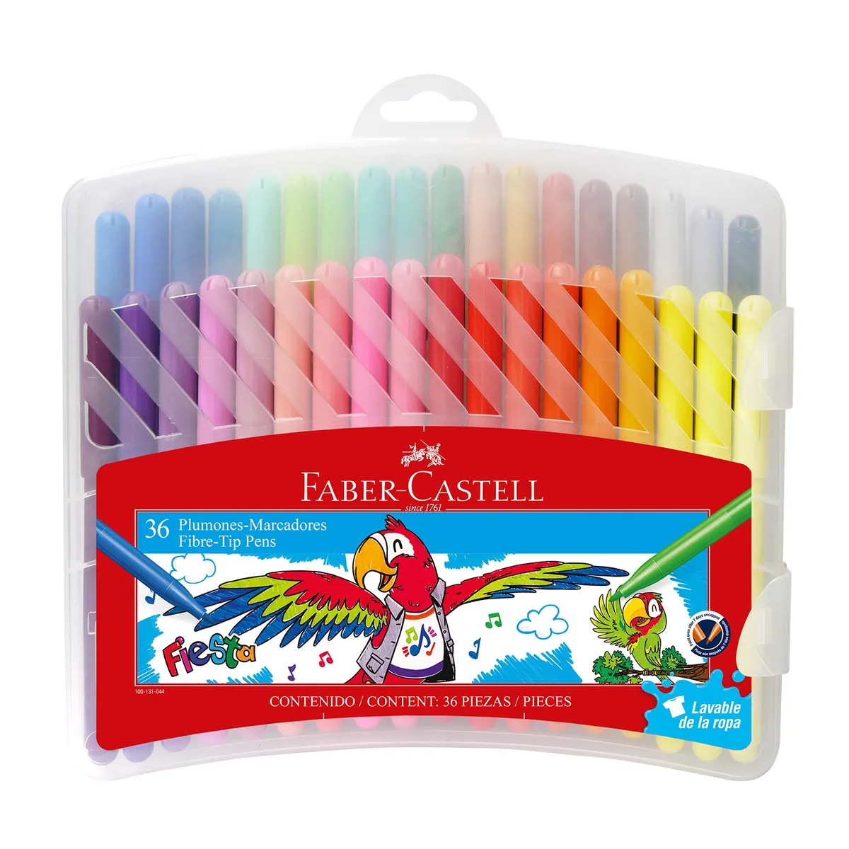 FABER CASTELL - Plumones Faber Castell Fiesta 45 Estuche 36 Und