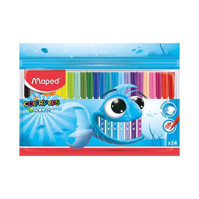 MAPED - Plumones Maped Color Peps Ocean Estuche 24 Und