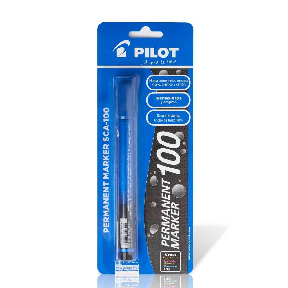 PILOT - BLISTER PILOT SCA 100 AZUL MARCADOR PERMANENTE