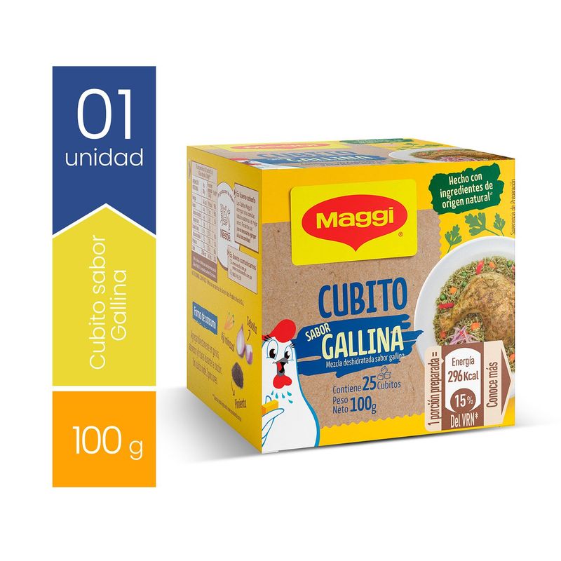 MAGGI - Caldo Sabor Gallina 25 Unidades