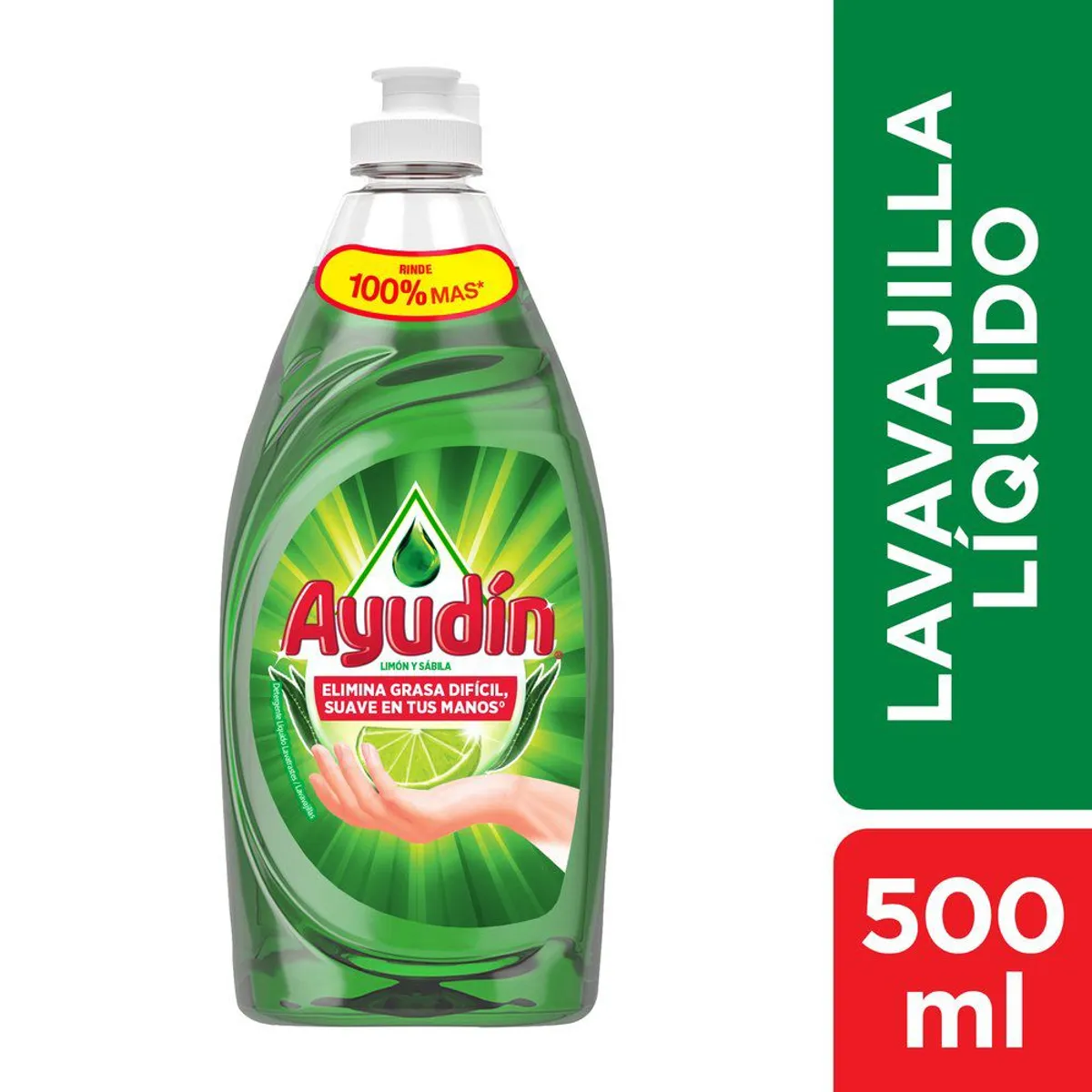 AYUDIN - Lavavajilla Líquido Ayudín Limón Envase 500 mL