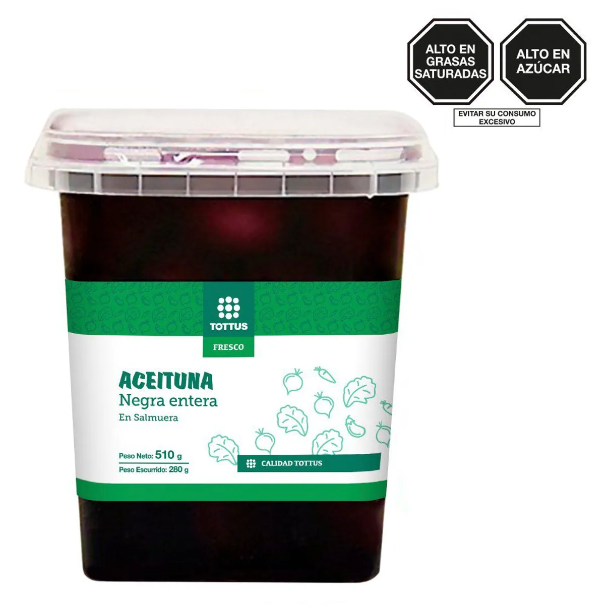 TOTTUS - Aceituna Negra Tottus Entera Envase 280 g