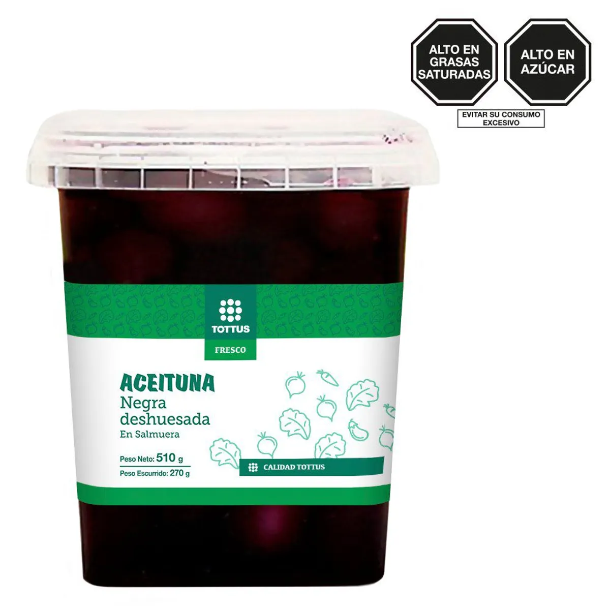 TOTTUS - Aceituna Negra Tottus Deshuesada Envase 270 g