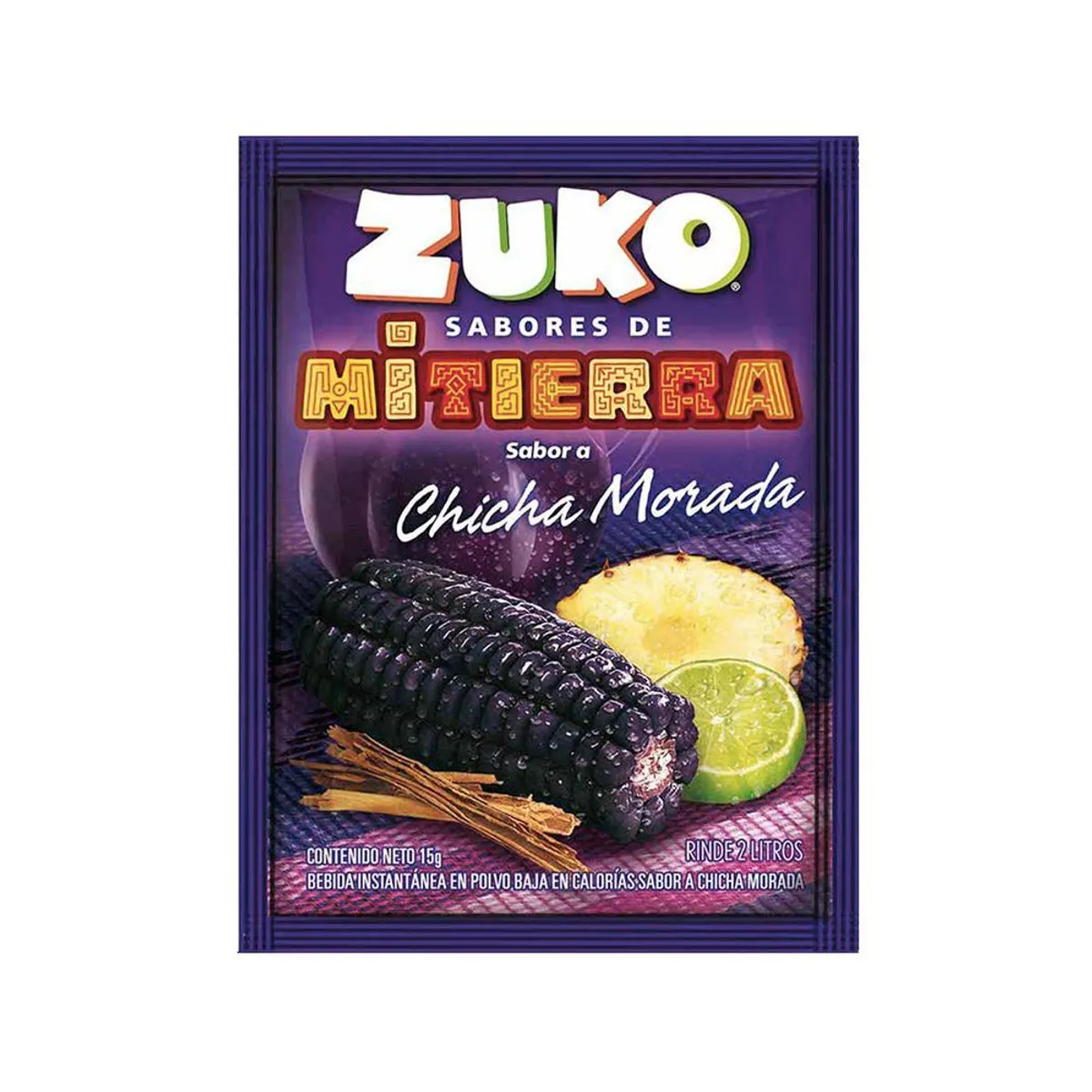 ZUKO - Bebida Instantánea en Polvo Zuko Chicha Morada Sobre 15 g