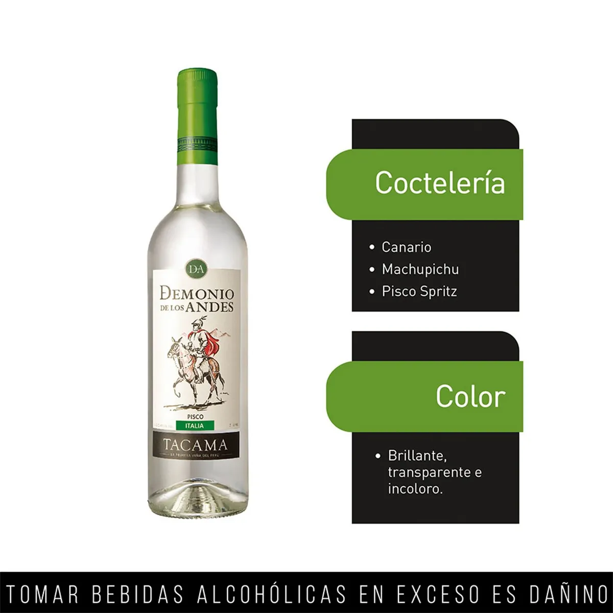 TACAMA - Pisco Italia Tacama Demonio de los Andes Botella 700 mL