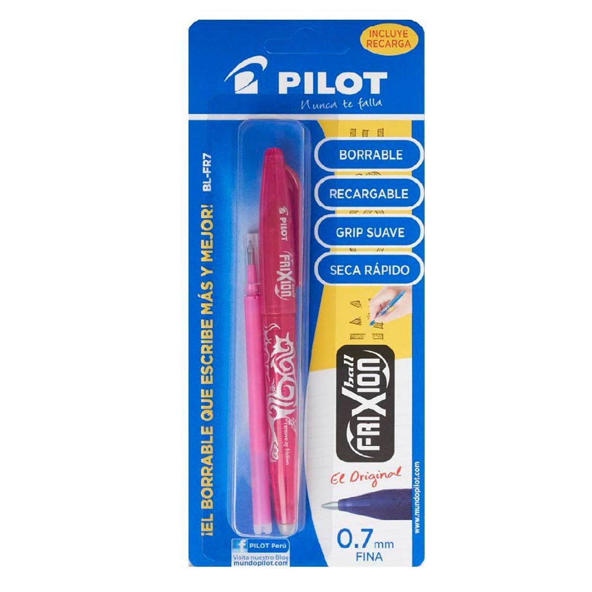 PILOT - Lapicero Pilot Borrable Frixion Rosado + Repuesto