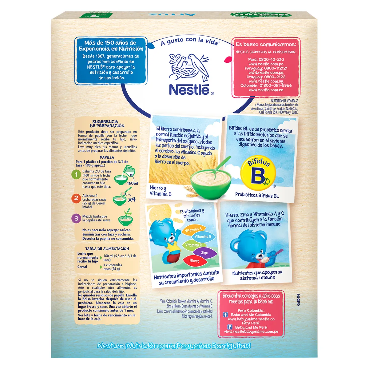 NESTUM - Cereal Infantil Nestum +Hierro Arroz Caja 350 g