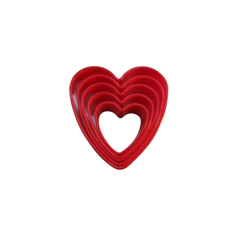 PRECIO UNO - Molde para Galletas Corazon 5 Pzas Pu