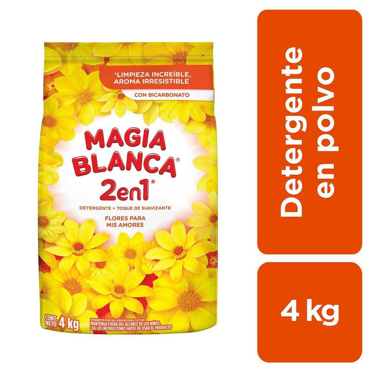 MAGIA BLANCA - Detergente en Polvo Magia Blanca Floral Bolsa 4 Kg