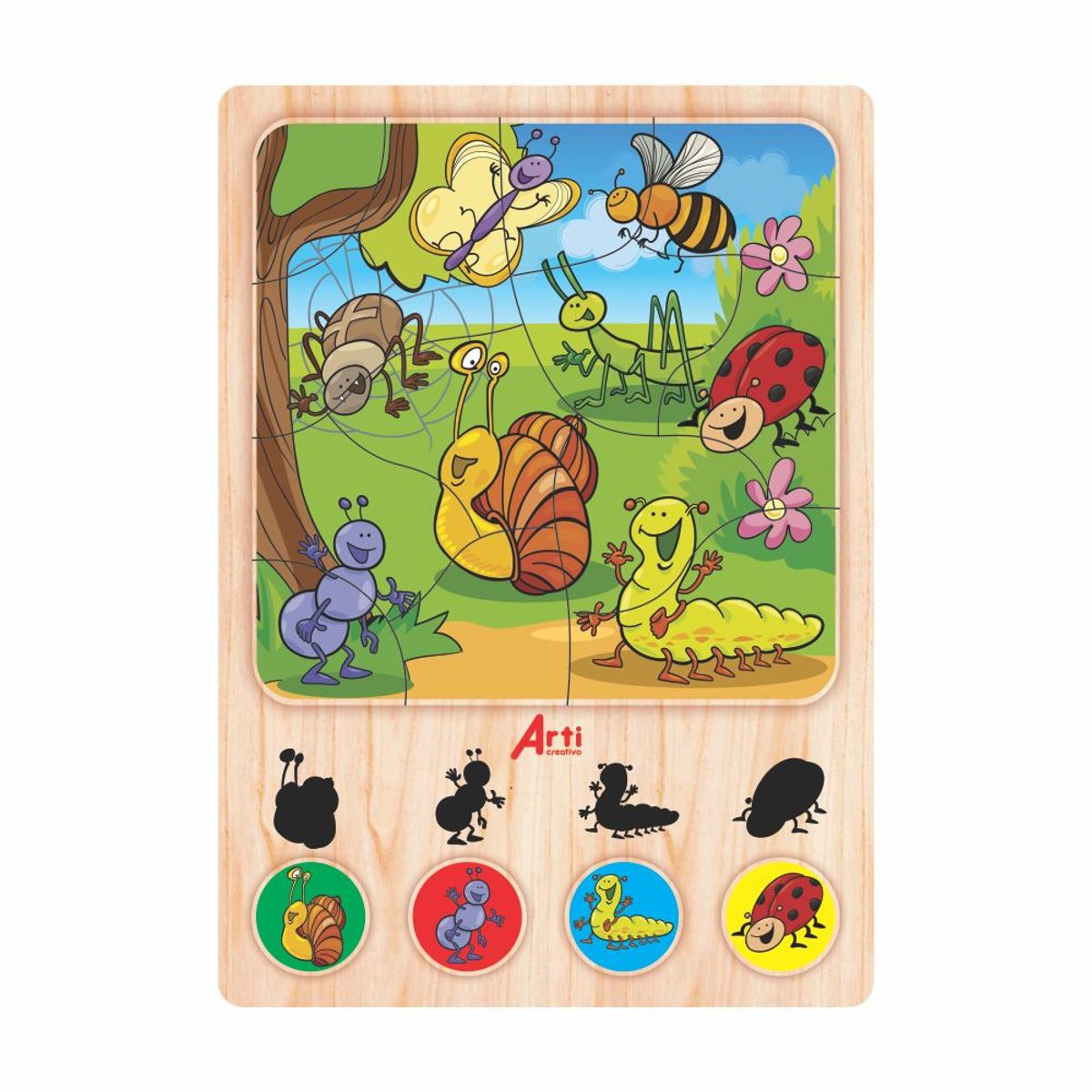 ARTI CREATIVO - Rompecabezas Arti Creativo Bichitos 17 Piezas