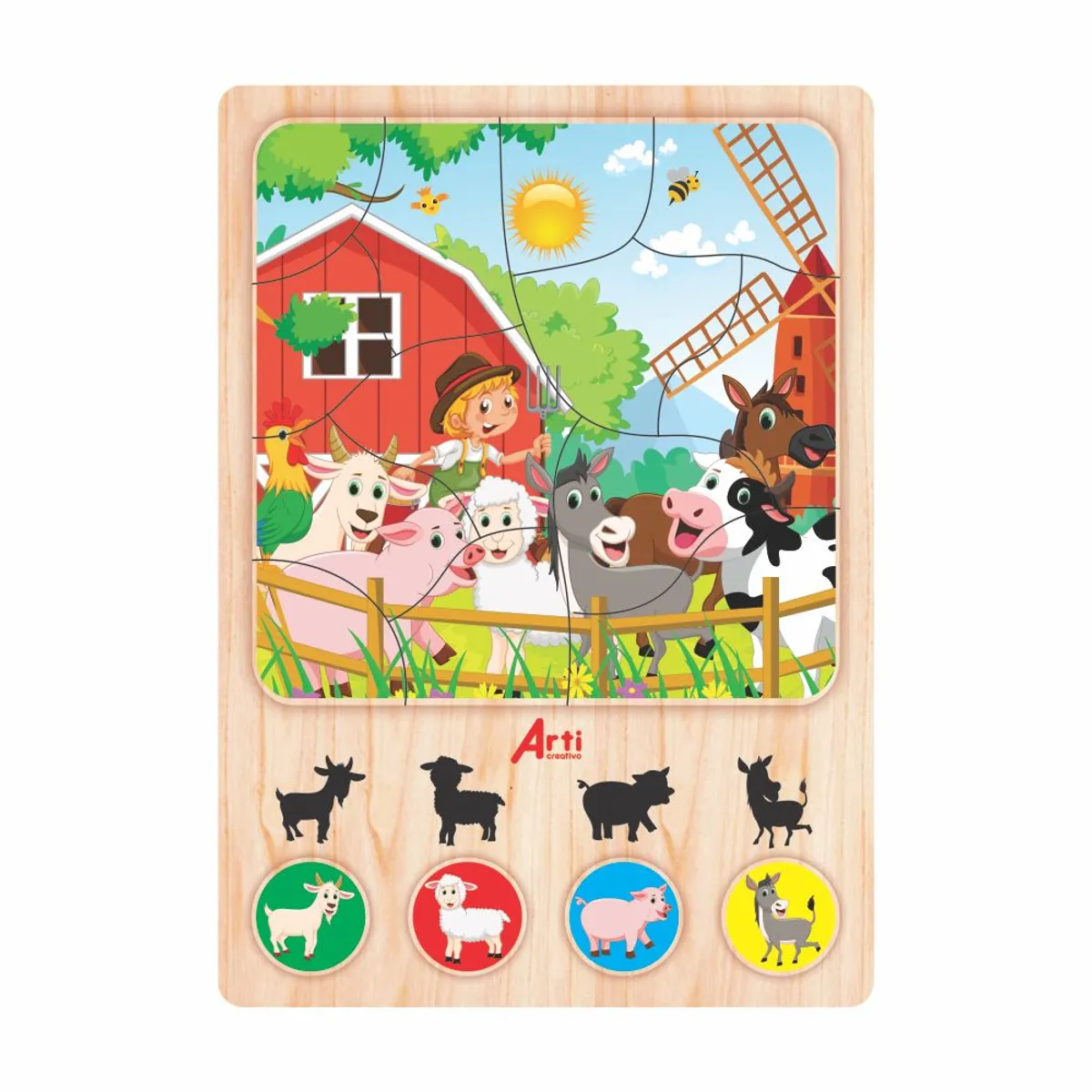 ARTI CREATIVO - Rompecabezas Arti Creativo El Granjerito 17 Piezas