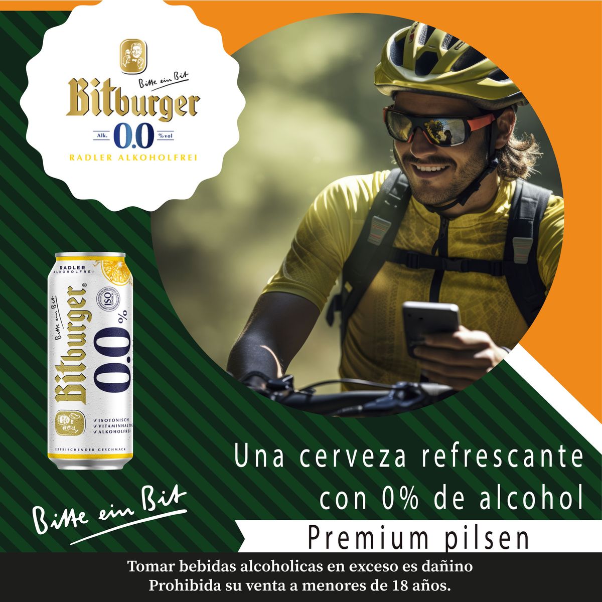 BITBURGER - Cerveza Bitburger Sin Alcohol Radler Lim Botella 500 mL