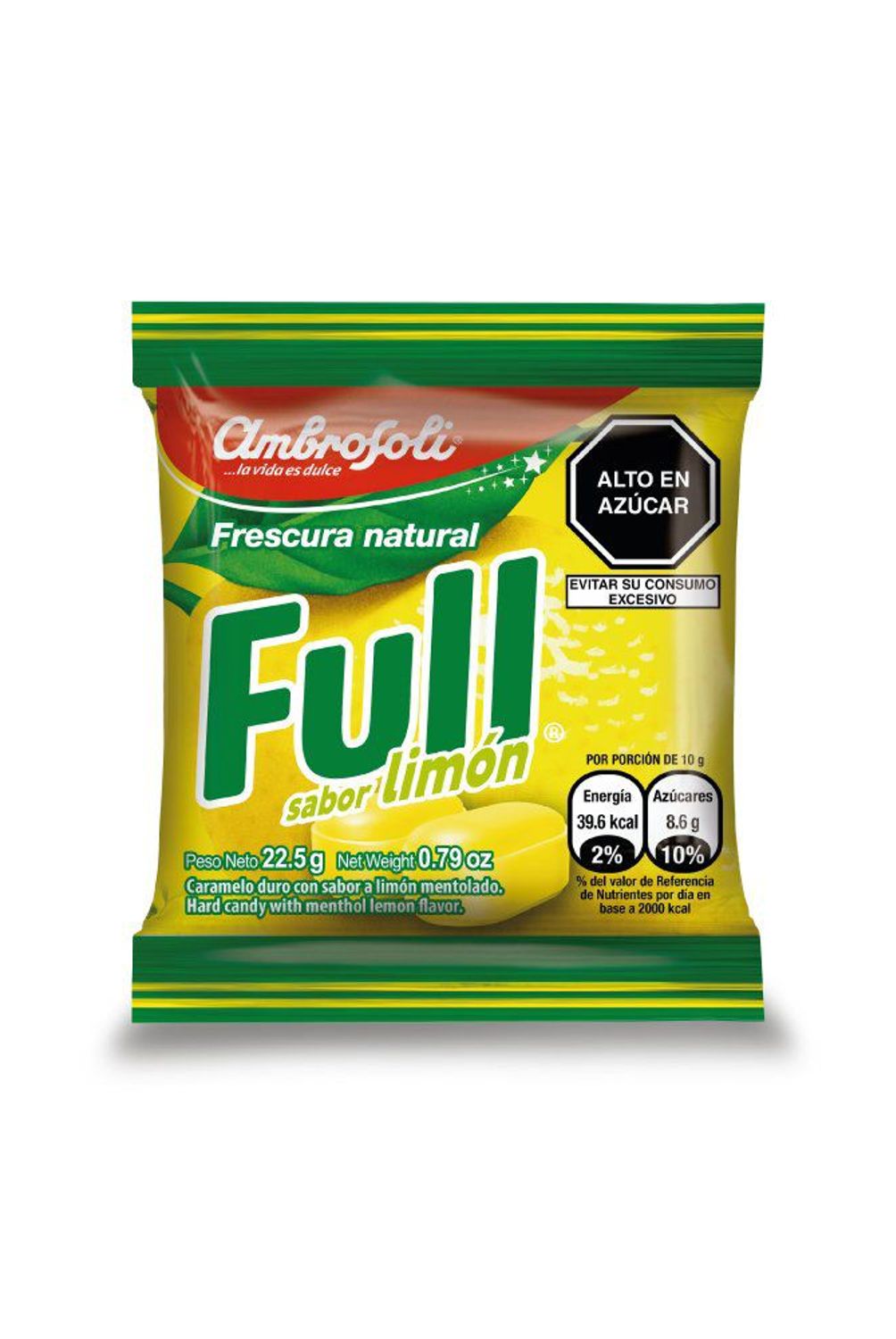 AMBROSOLI - Caramelo Full Limón Mentolado 22.5 G