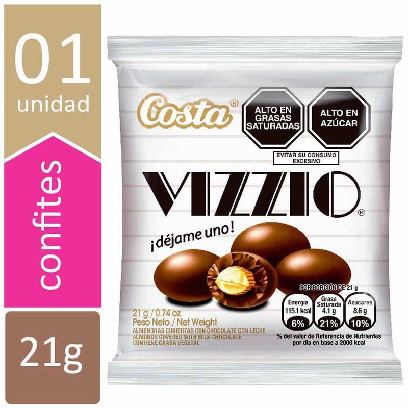 COSTA - Almendra Cubierto Chocolate Vizzio 21 g