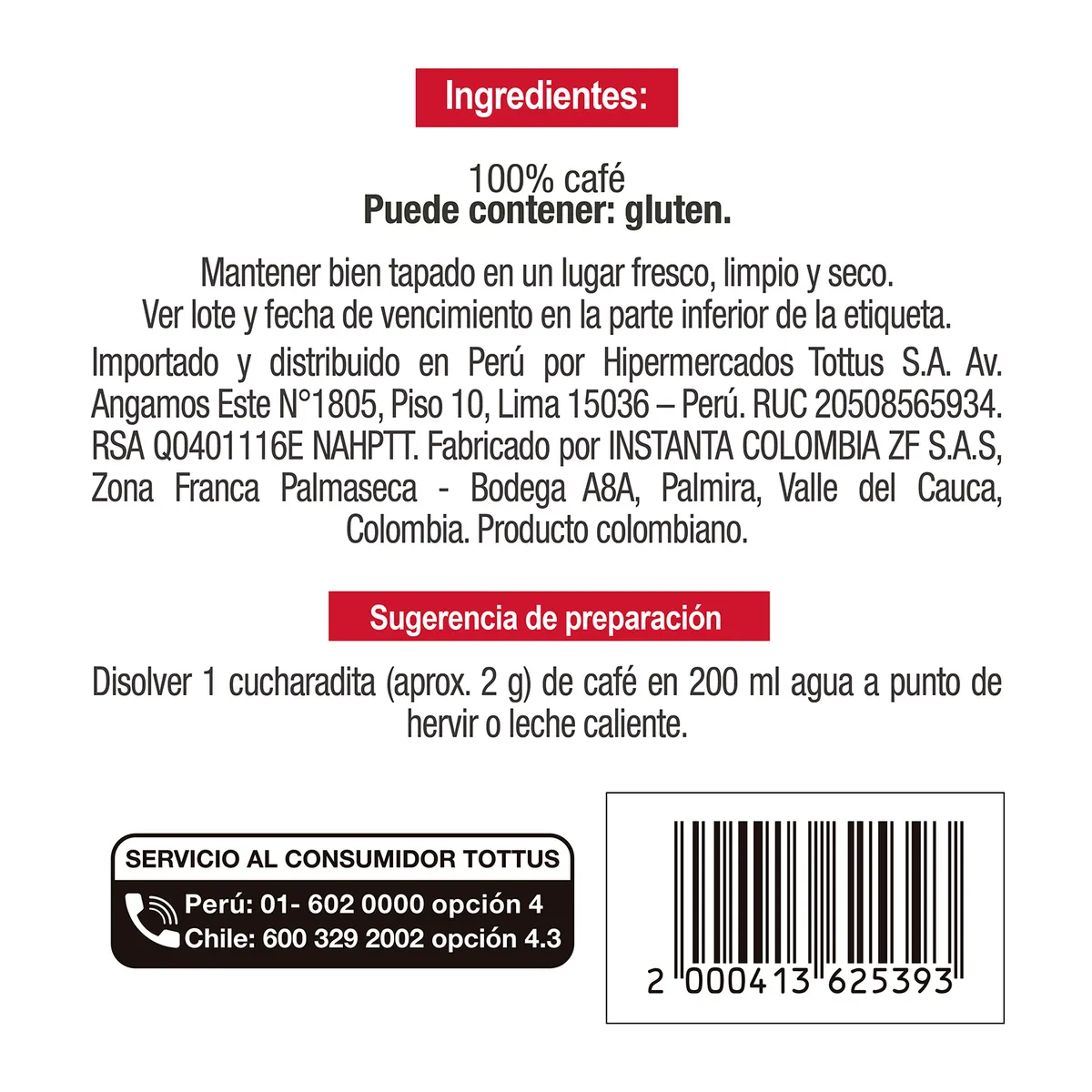 PRECIO UNO - Café Instantáneo Precio Uno Granulado Envase 200 g