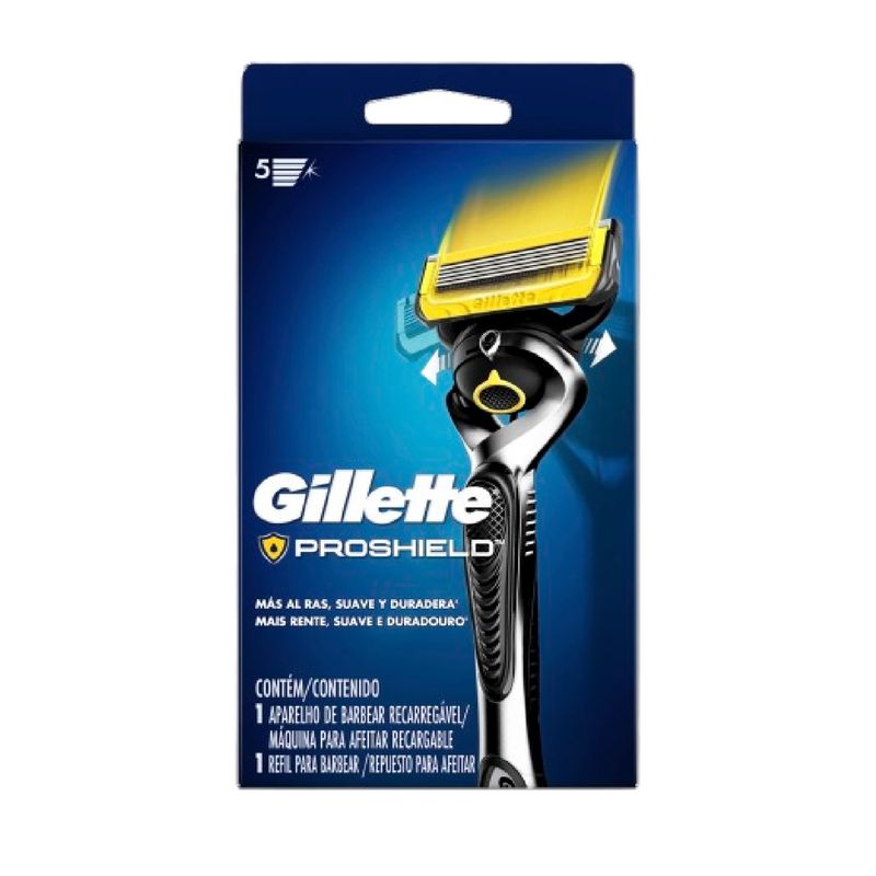 GILLETTE - Máquina para afeitar recargable Fusion5 ProShield