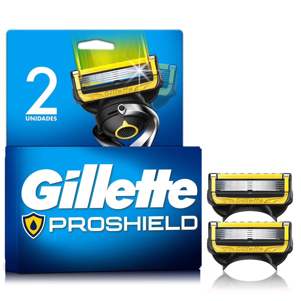 GILLETTE - Cartuchos de Afeitar Gillette Pro Shield Caja 2 Und