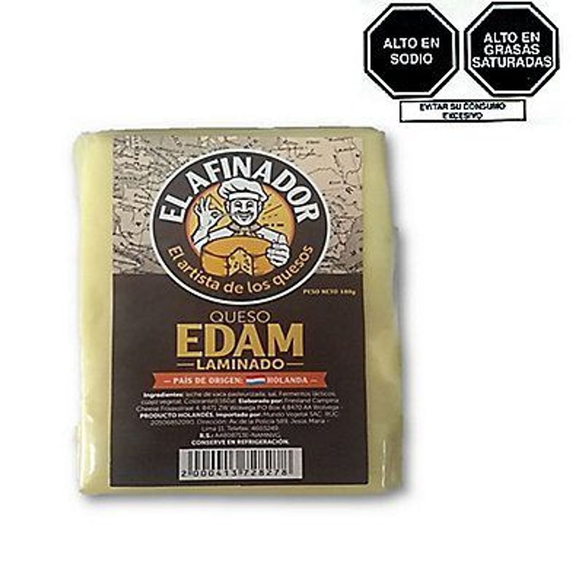 AFINADOR - Queso Edam Laminado El Afinador Empaque 180 g