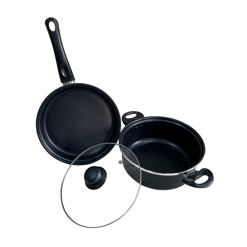 CASA JOVEN - Juego de Ollas 24cm + Sartén 24cm Aluminio Antiadherente Casa Joven