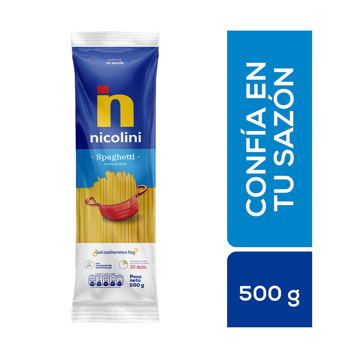 NICOLINI - Fideo Spaghetti Nicolini Bolsa 500 g