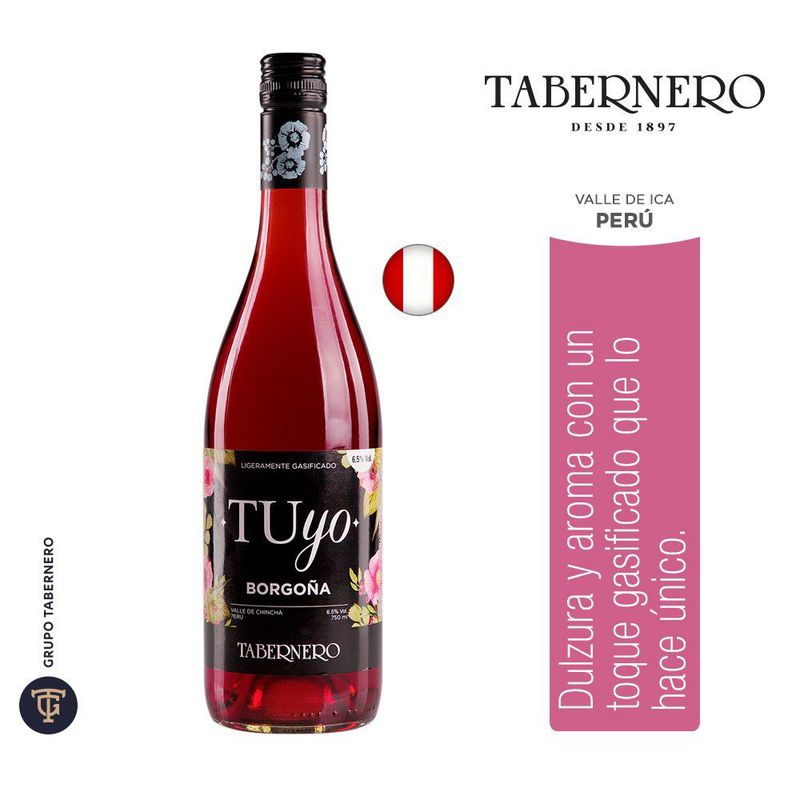 TABERNERO - Vino Tabernero Tuyo Borgoña Botella 750 mL