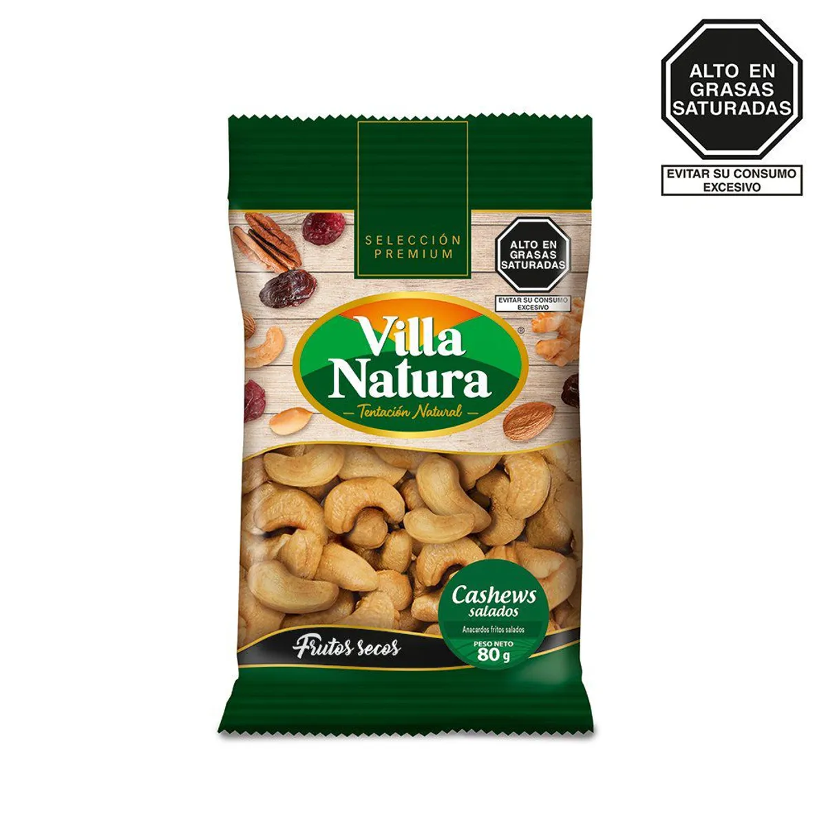 VILLA NATURA - Anacardos Villa Natura Salados Bolsa 80 g
