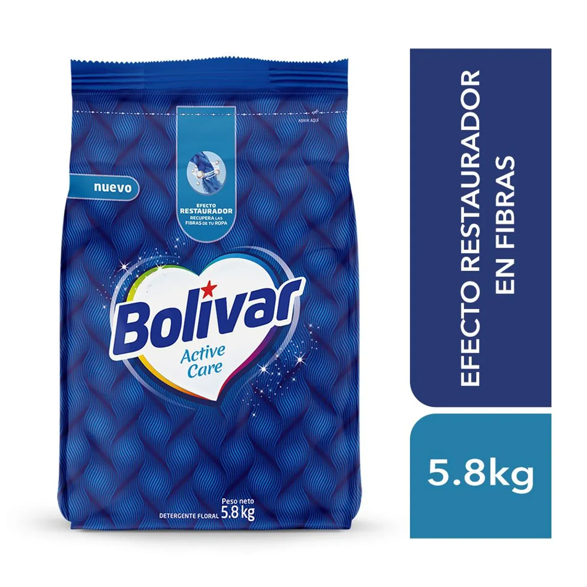 BOLIVAR - Detergente en Polvo Bolívar Floral Bolsa 5.8 Kg
