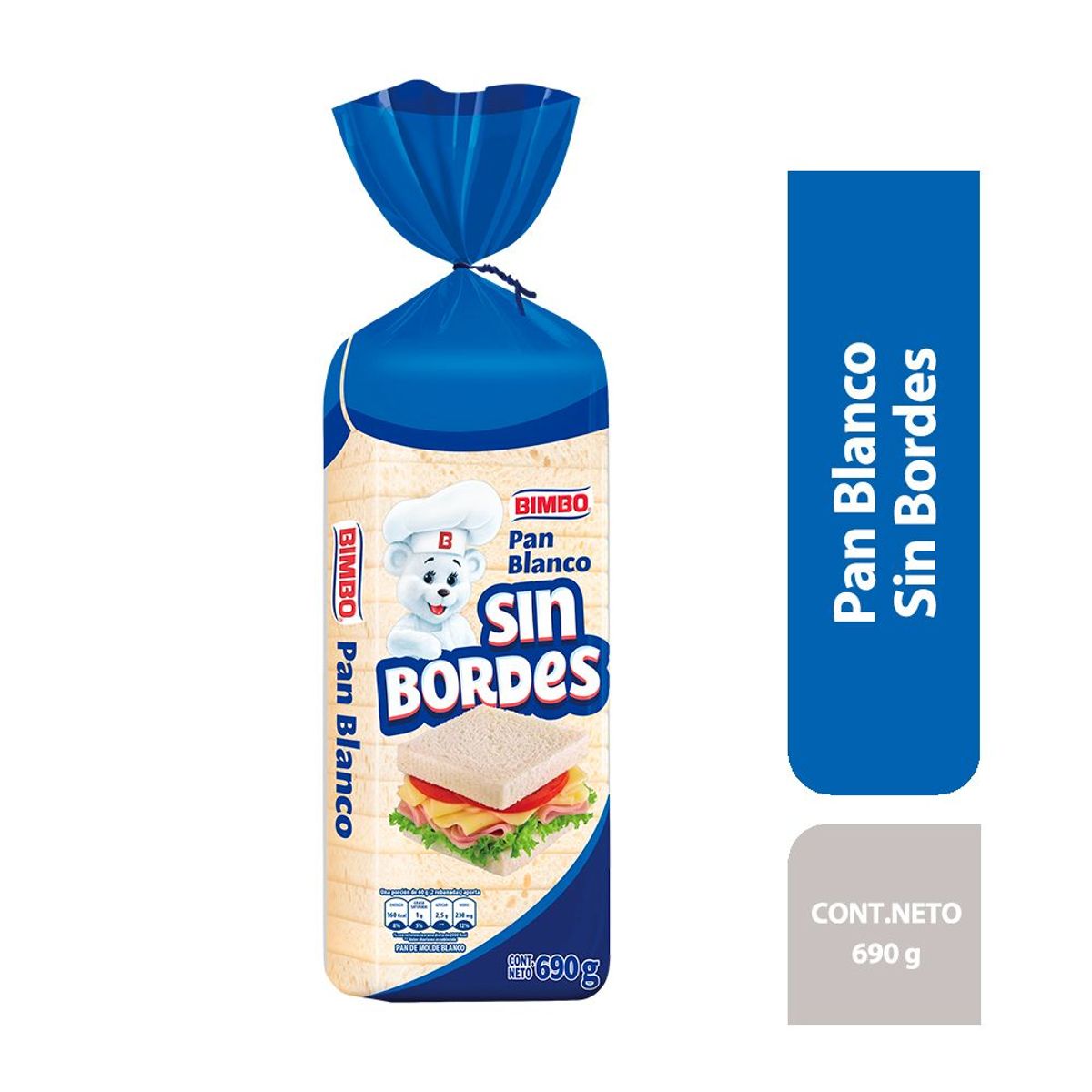 BIMBO - Pan De Molde Blanco Sin Bordes Bimbo 690 g