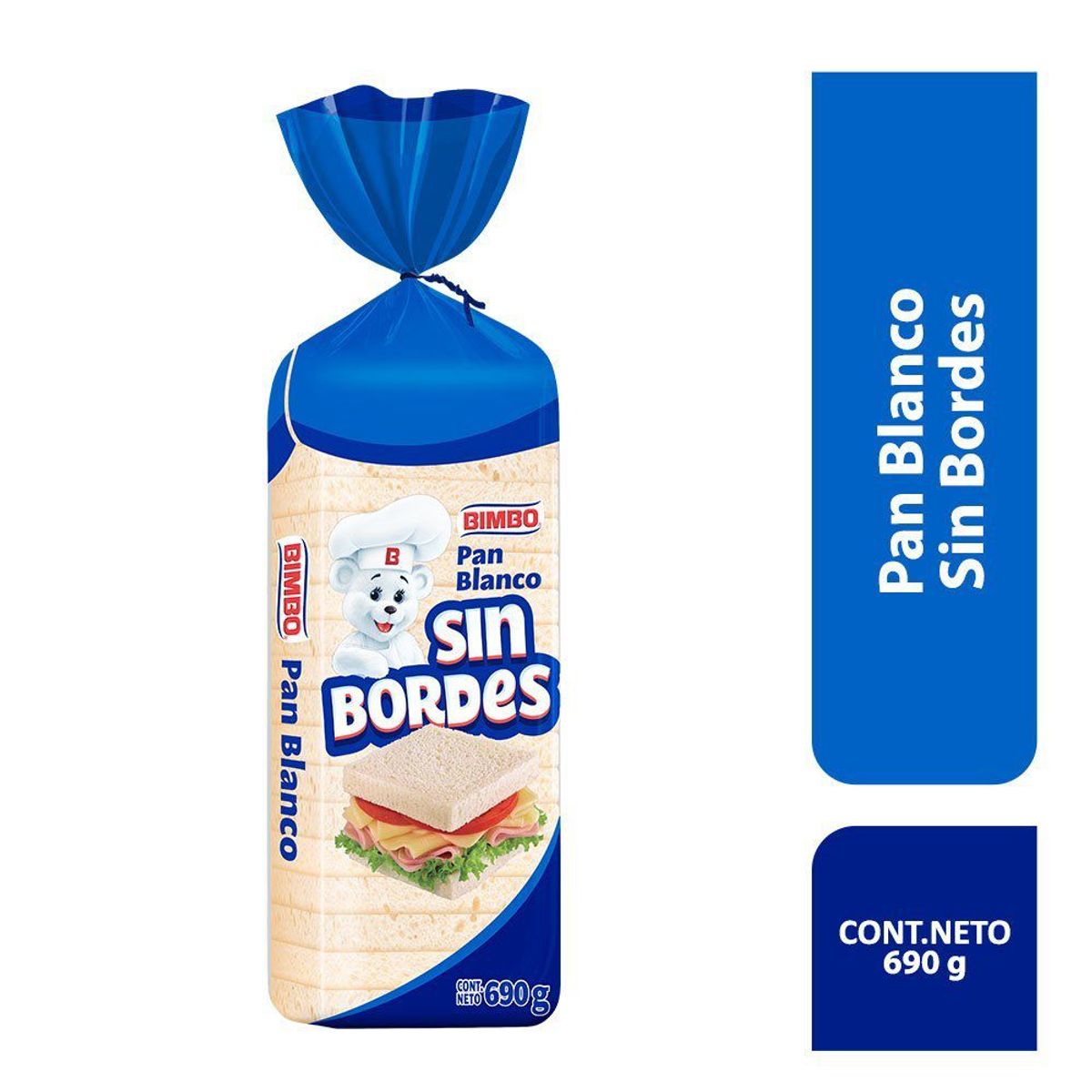 BIMBO - Pan De Molde Blanco Sin Bordes Bimbo 690 g
