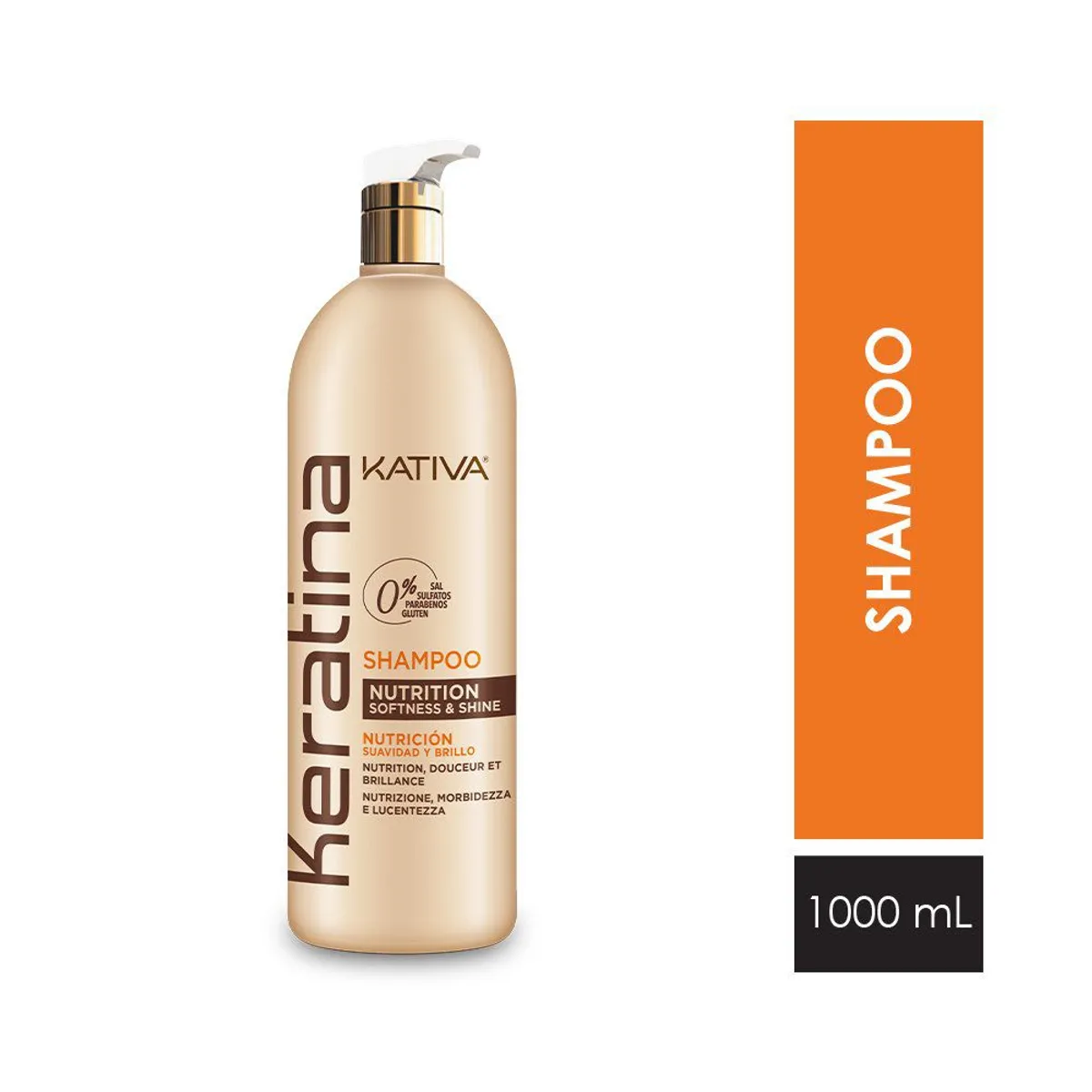 KATIVA - Shampoo Kativa de Keratina Botella 1 L