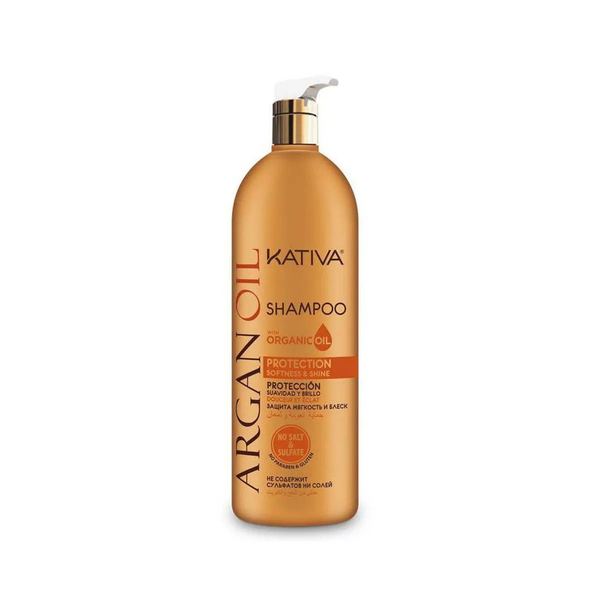 KATIVA - Shampoo Argán Oil Protección e Hidratación Botella 1 L