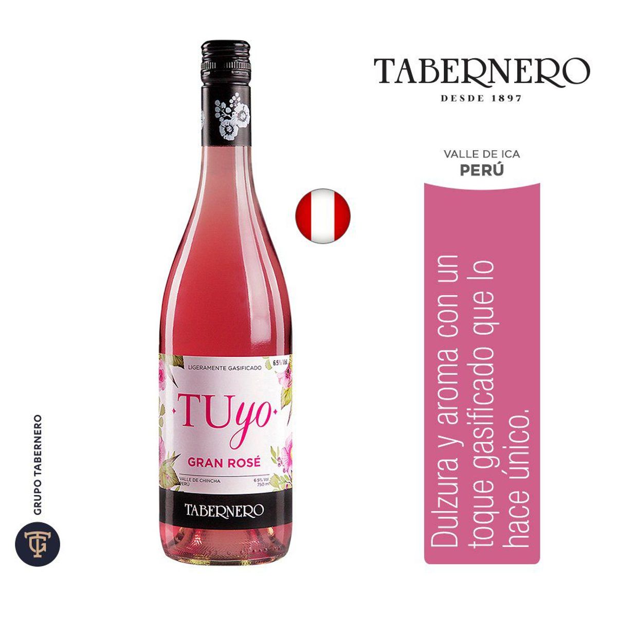 TABERNERO - Vino Tabernero Tuyo Rosé Botella 750 mL