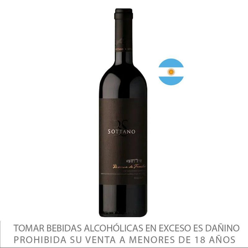 SOTTANO - Vino Tinto Sottano Reserva de Familia Malbec Botella 750 mL