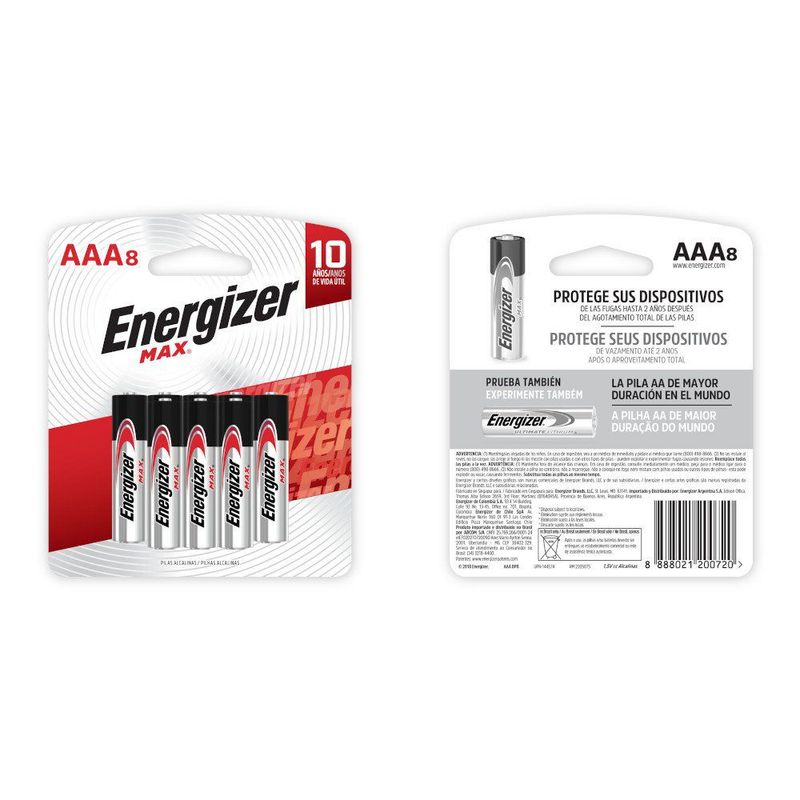 ENERGIZER - Pilas Alcalinas Aaa X8Un