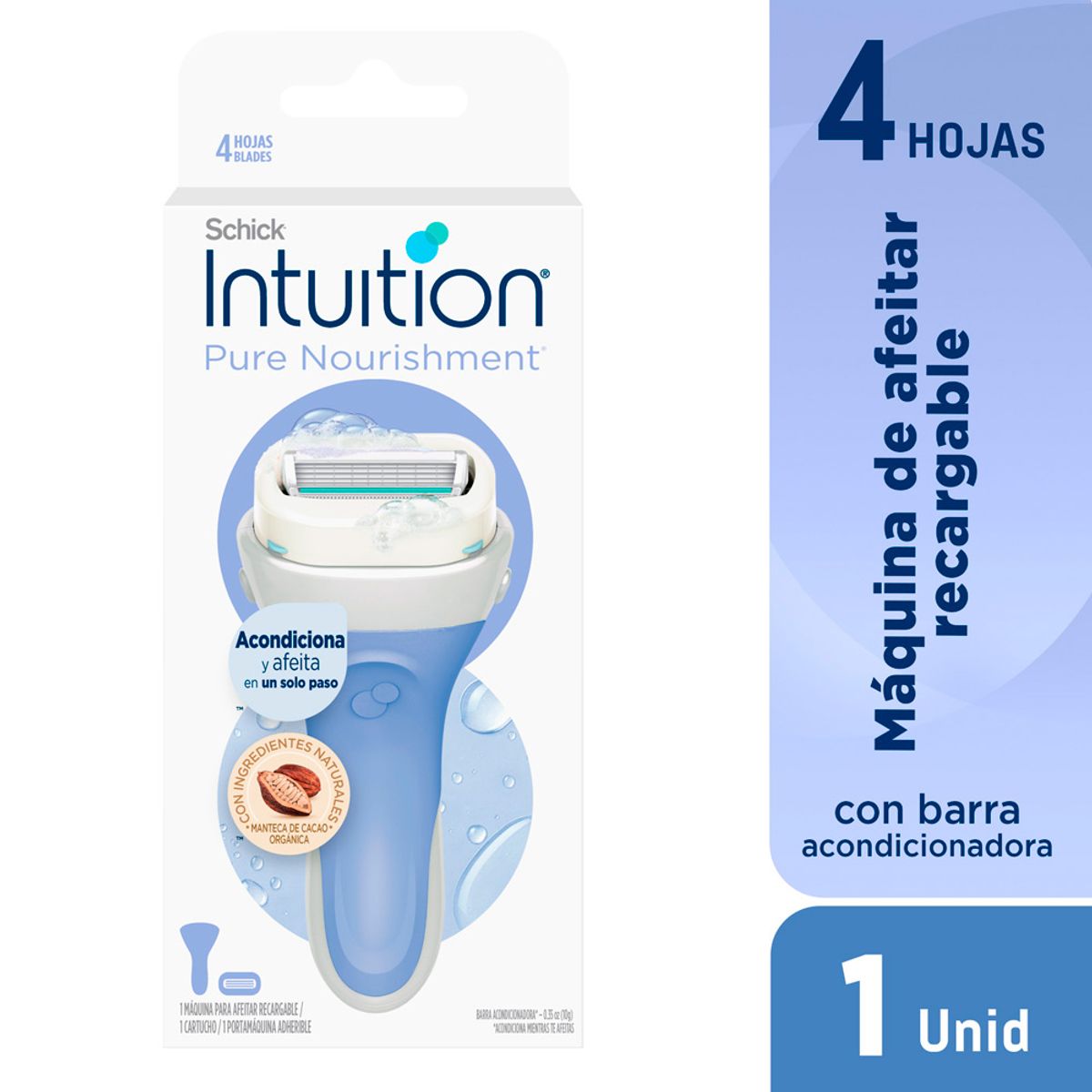 SCHICK - Máquina de Afeitar Recargable Schick Pure Nourishment