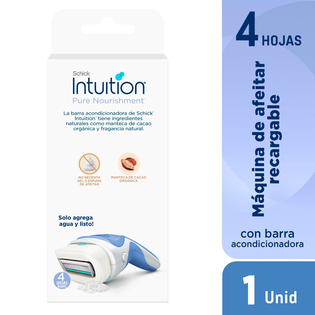 SCHICK - Máquina de Afeitar Recargable Schick Pure Nourishment