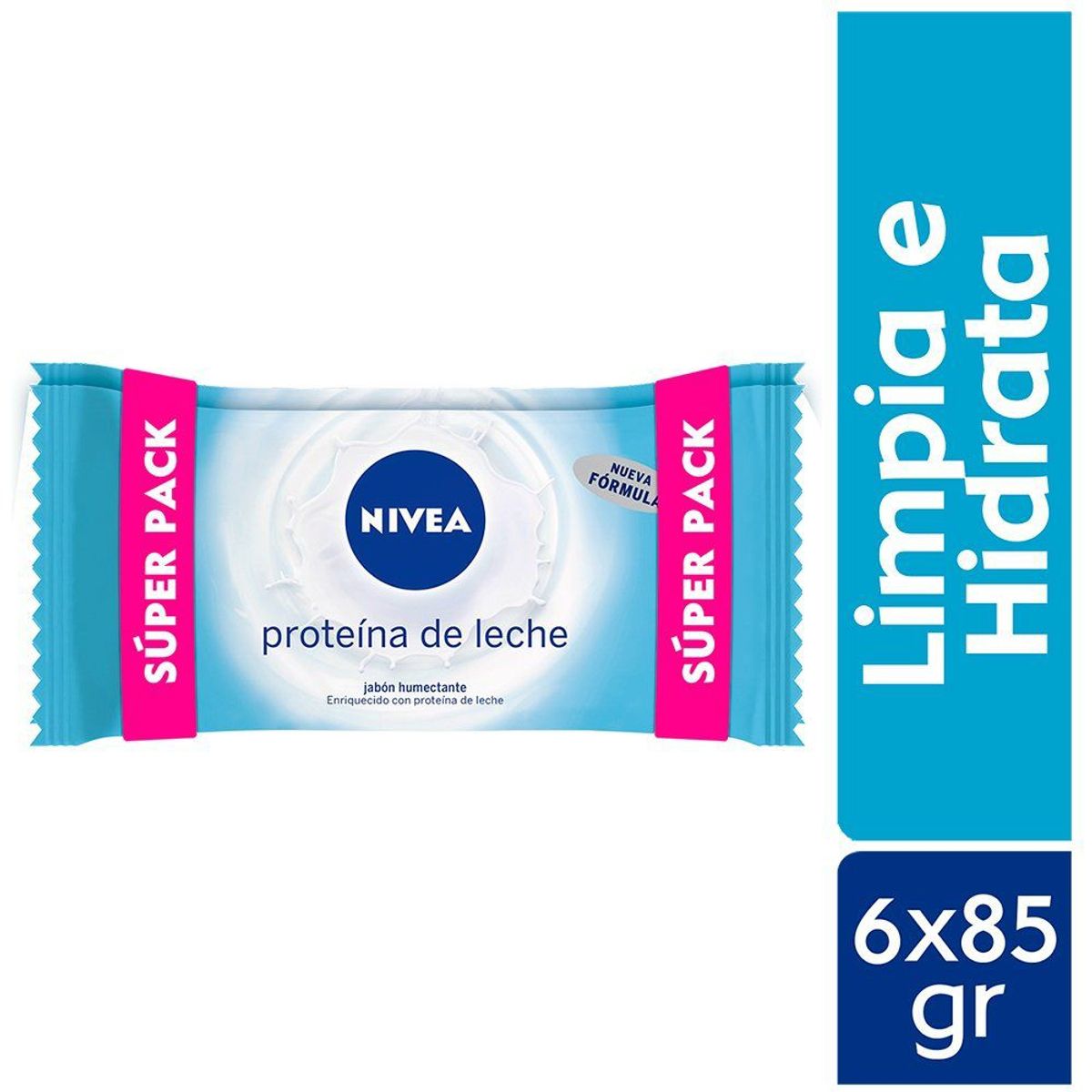 NIVEA - Jabón Nivea Proteína de Leche Empaque 6 Und