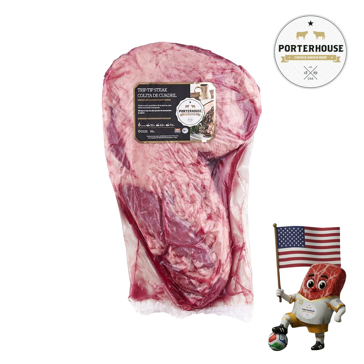PORTERHOUSE - Colita De Cuadril Porterhouse Congelada