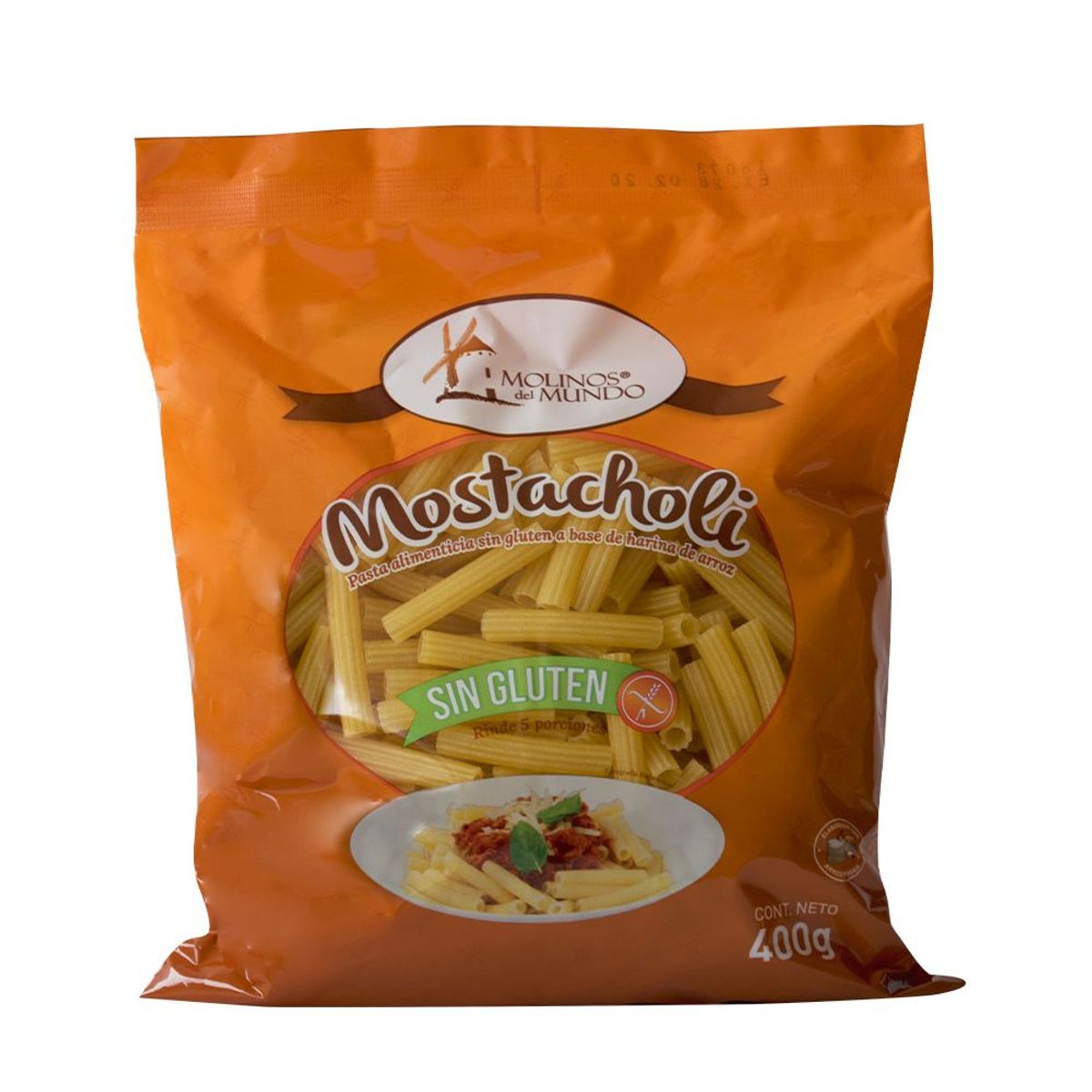 MOLINOS DEL MUNDO - Fideo Mostacholi Molinos del Mundo Sin gluten Empaque 400 g
