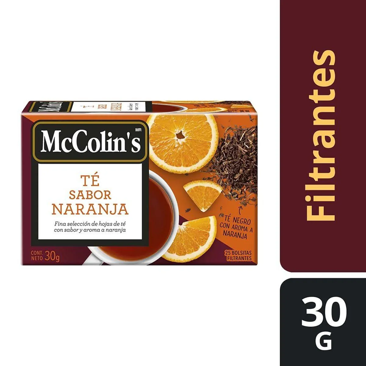 MC COLINS - Infusión Mc Colins Té Negro Naranja Caja 25 Sobres