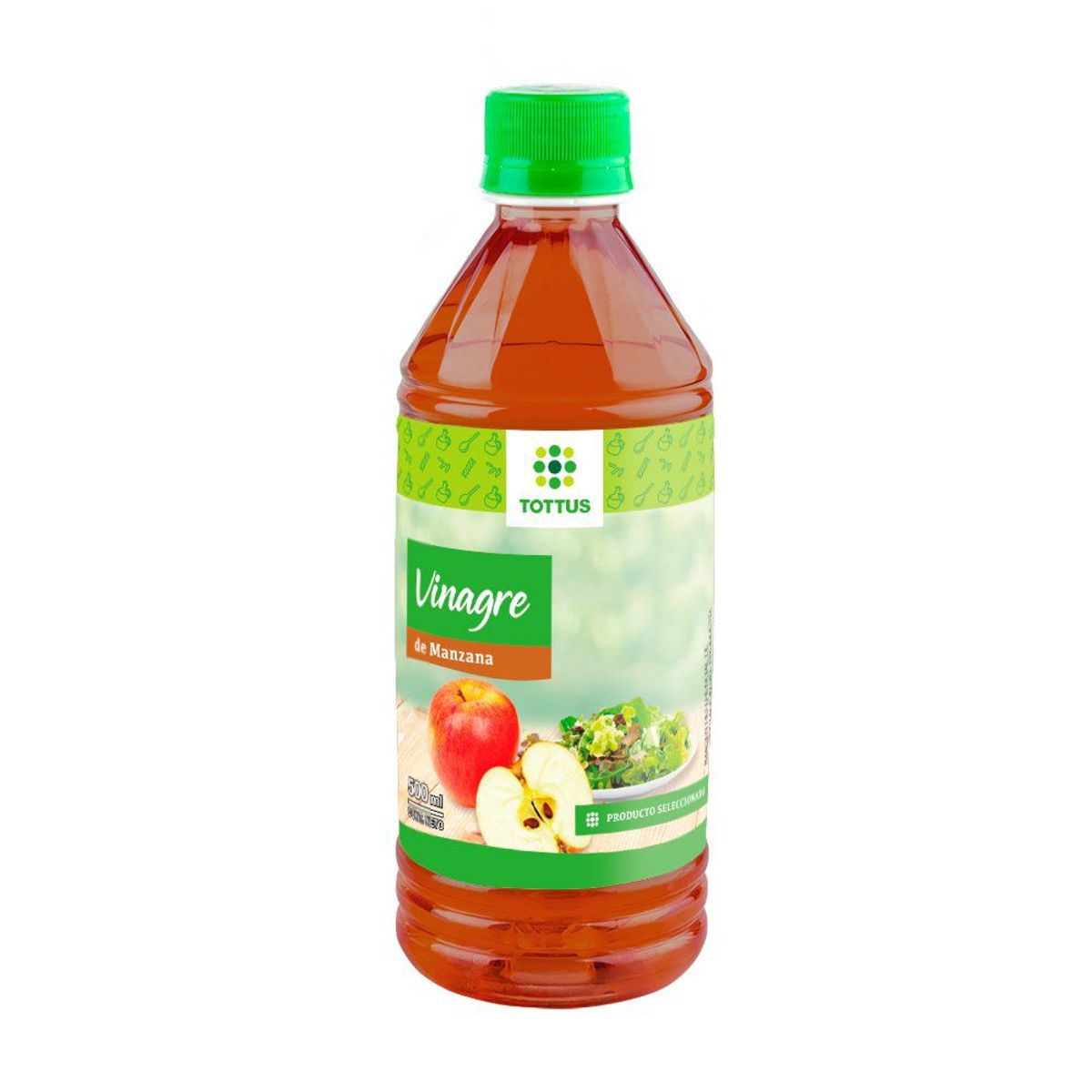 TOTTUS - Vinagre de Manzana Tottus Botella 500 mL