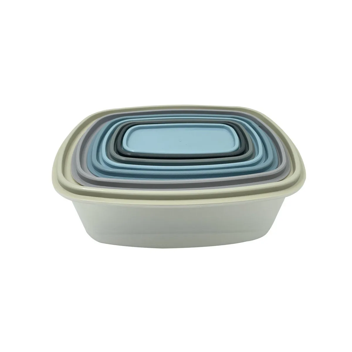 CASA JOVEN - Set Contenedor Rectangular Apilable 14 Pzas